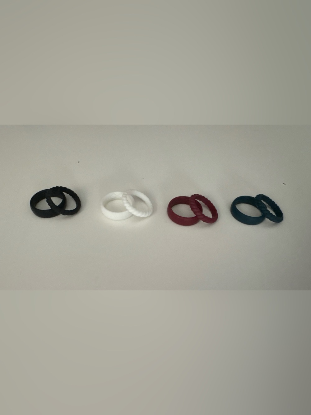 Mixed Color Twisted Ring Set - Picture 2 of 6